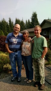 My family outside of our Washington home