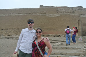 Visiting Pachacamac, Lima, Peru (with my husband.)