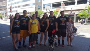 My husband's family at their favorite annual event, Hoopfest.