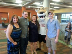 With WSU's mascot, Butch T. Cougar!