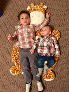 Tarin's 2-year-old boy and 4-month-old boy