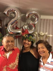 Emma with her maternal grandparents