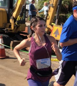 Daniela running in the Encinitas Half Marathon