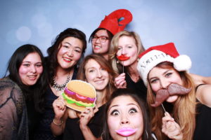 Photo booth picture with Kari and colleagues