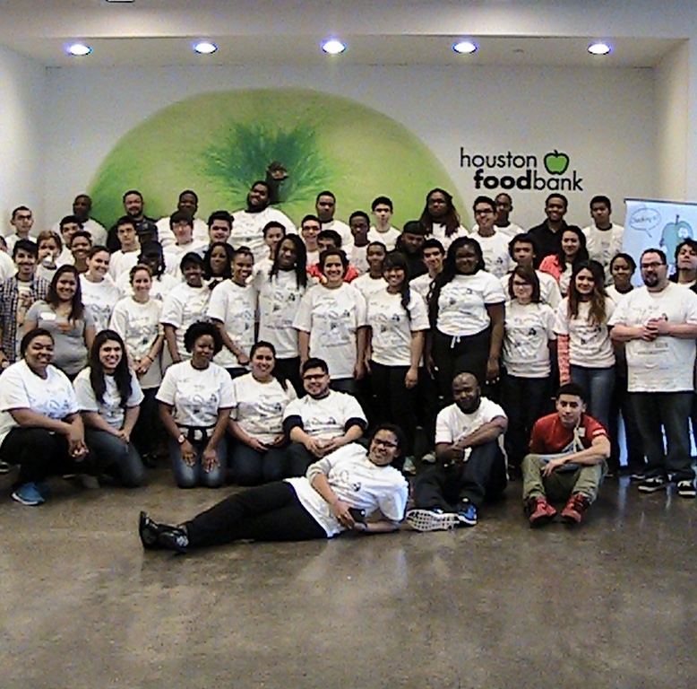 Daria at the Houston Food Bank