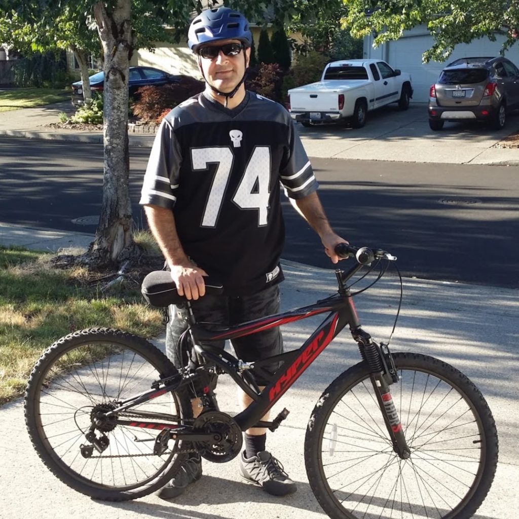 Mohammed with bike