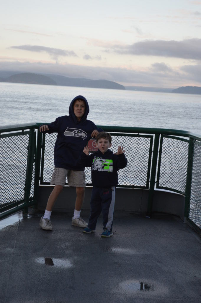 The Lovitt boys (Timmy and Ben) traveling to Friday Harbor